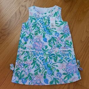 Lilly Pulitzer little Lilly classic shift resort white just a pinch size 7 NWT